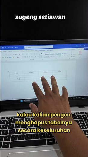 Cara menghapus tabel dengan benar di Microsoft Word