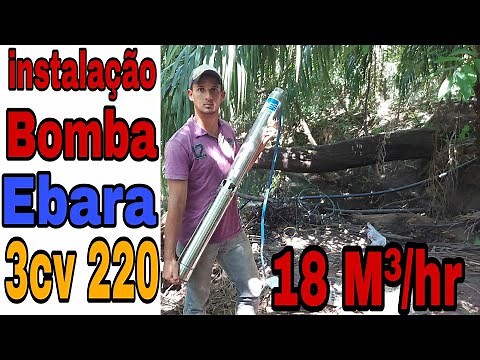 How to install a 3hp 220v 4-wire ebara toothpick pump step by step with a control box in a stream.