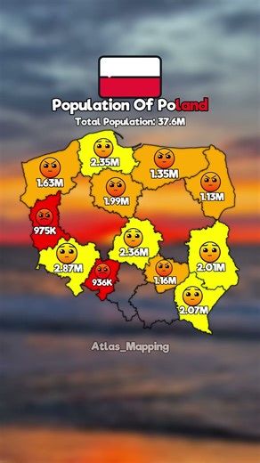 Population Of Poland #europe #map #mapping #maps #geography #history #poland #fyp #edit #shorts