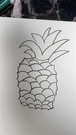 Let’s draw a pineapple🍍