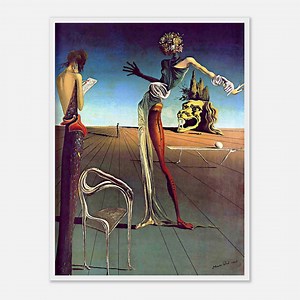 Salvador Dalí Art Print: Woman With Roses, Surrealist Decor - Etsy