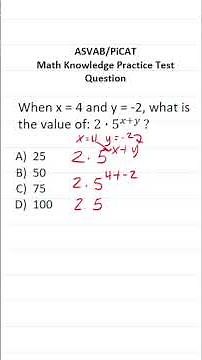Evaluating Expressions: ASVAB/PiCAT Math Knowledge Practice Test Q #acetheasvab w/ #grammarhero