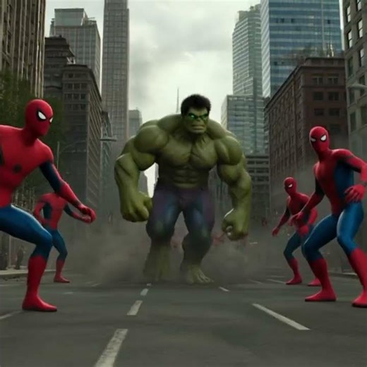 💥🟢Hulk’s ONE PUNCH vs Spider-Man Army! 🔥🕷️#marvel #spiderman #hulk
