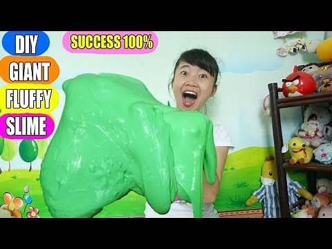 Diy GIANT Fluffy SLIME without Glue, Shampoo and Water only - $5 DIY Slime Challenge Recipe EASY