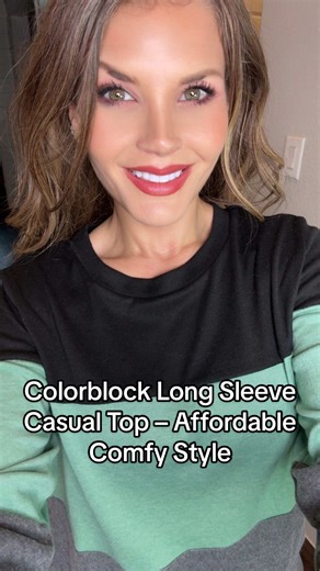 Stylish Comfort: Affordable Colorblock Crewneck Top