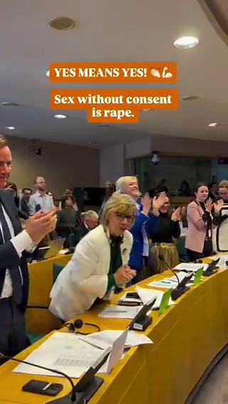 Notice how many of the men weren’t even applauding… says a lot, doesn’t it? But sure, keep believing “Not all men”