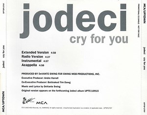 Jodeci - Cry For You