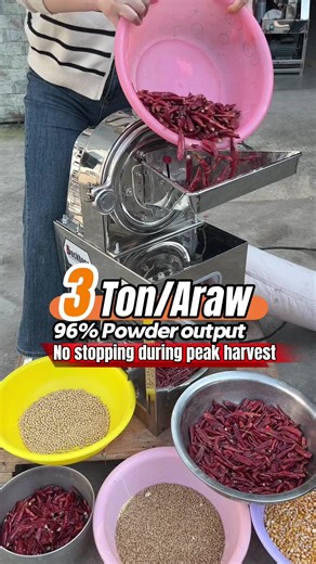 This machine is made of 304 stainless steel, food grade, and safe for use in food processing.#flourmill #thresher #backbone #pulverizer #chaffcutter #machinery