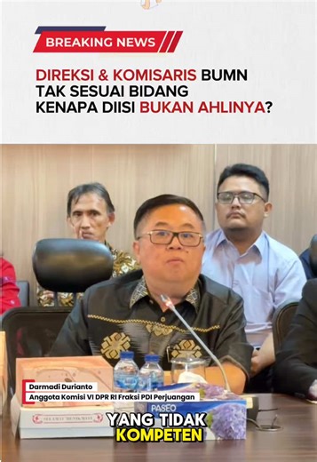 Penunjukan direksi dan komisaris BUMN yang tidak sesuai dengan bidang keahliannya kembali memicu tanda tanya publik. BUMN mengelola aset strategis dan menyangkut hajat hidup orang banyak, sehingga kompetensi dan rekam jejak semestinya menjadi pertimbangan utama. Ketika posisi penting justru diisi oleh figur yang latar belakangnya tidak relevan, wajar jika muncul pertanyaan: bagaimana proses seleksinya, dan standar apa yang digunakan? Jika praktik ini terus terjadi, dampaknya bukan hanya pada kin