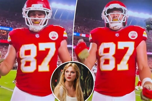 Taylor Swift cheers Travis Kelce’s 100th touchdown at Chiefs vs. Commanders game