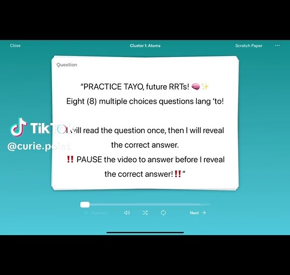 📚 Review today, RRT tomorrow! 💥 Finish the drill. For your license. For your future. ‼️ PAUSE. THINK. ANSWER. 🎓 Let’s go, future Registered Radiologic Technologists! @Dave #RadTechReview #FutureRRT #BoardExamReady #FinishTheDrill #RTMentor #rrt #rtle #radtech #radtechstudent #radtechtok #TikTokReview #RadLife #StudyWithMe