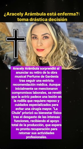 ¿Aracely Arámbula está enferma?: toma drástica decisión