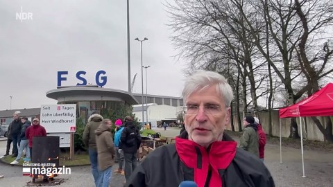 Schleswig-Holstein Magazin: Erneuter Protest der FSG-Mitarbeiter in Flensburg