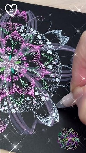 Mandala Art 🌸Cherry Blossoms🌸Spring Flowers🌸Pointillist Mandala Art