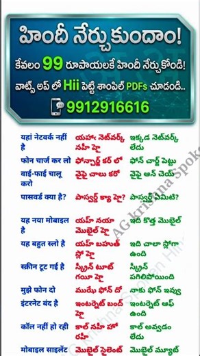 Learn Hindi through Telugu | Daily Use Sentences for Beginners Speak Hindi Easily