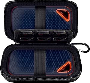 Case Compatible with SanDisk Extreme Pro/for SanDisk Portable SSD 1TB 2TB 4TB 500GB/ for Crucial X10 X9 External Solid State Drive, Travel Storage Bag for Memory Card SD Card - Black (Box Only)