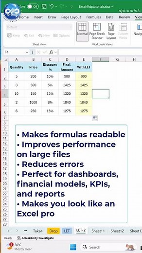 From Messy to Masterpiece: LET in Excel #ExcelTips #Tutorial