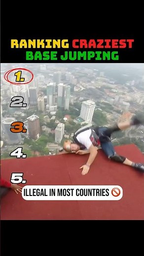 ranking craziest base jumping🤯 #shorts #extreme