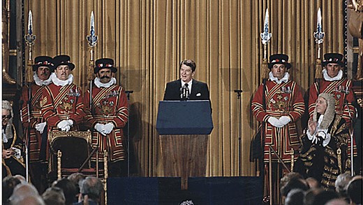 Listen to Reagan Addresses British Parliament | HISTORY Channel