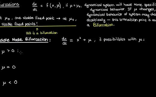徒手撸公式 讲解分岔理论| Introducing Bifurcations ——The Saddle Node Bifurcation