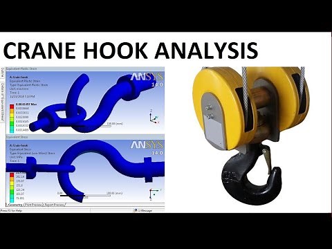 ANSYS Workbench | Crain-hook analysis | Contact Non Linear FE Analysis w/ time stepping | GRS |