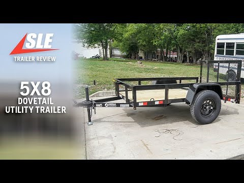 Review of 5x8 Dovetail Utility Trailer Single 3,500lb Axle | #sleequipment #trailer