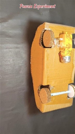 Diy cardboard car 🚗🚗#cardboardcar #car #rccar #dcmotor #shorts #diy