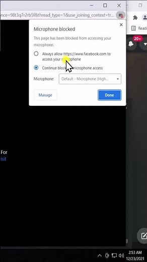 You Haven't Allowed Facebook Access To Your Camera And Microphone FIX ( Quick Step )