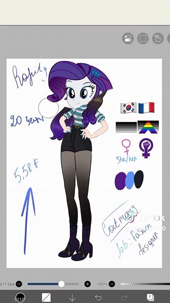 My Unique Humanization of Rarity from MLP