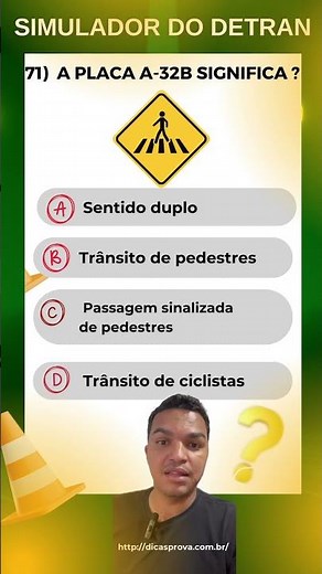 71) What does the license plate A-32B mean? #practicalclass #automobile #drivinglicense #enem #sa...