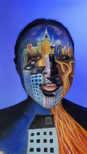 take off my makeup with me🌃 #makeup #creativemakeup #makeupremoval #takeoffmymakeup #beautytok #fyp