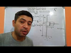 Power required for reciprocating pump