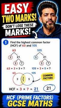 HCF GCSE Maths – Prime Factor Method Explained