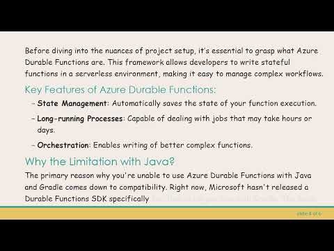 How to Create Azure Durable Functions Orchestration Project Using Java and Gradle
