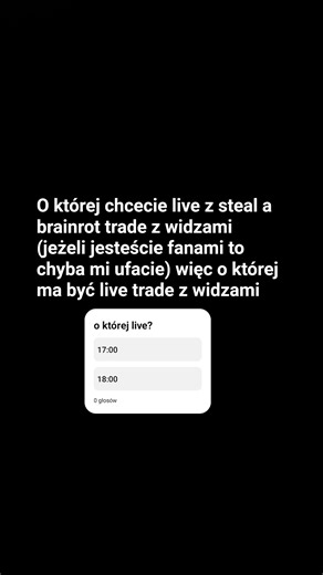 o której live?