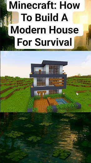 Minecraft: How To Build A Modern House For Survival - Step-by-step Tutorial