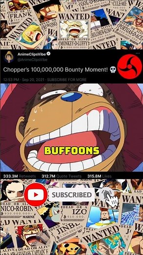 Chopper’s 100,000,000 Bounty Moment! 💀
