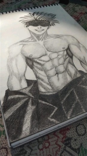 “Blind Power 💥 | Anime Muscle Sketch ✍️ #Shorts”#explore #newtrend