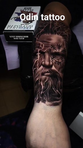 ODIN TATTOO Many know him for the title of “Allfather” and “Chief of the Norse Gods“, but it was said that Odin would go by many titles. Odin was the leader and mightiest of the Aesir tribe of gods and goddesses. #odin #odintattoo #Ragnarok #norsemythology #norsetattoo #GodOfWarRagnarok #godofwar #realismtattoo #realistictattoo #blackandgreytattoo #fypシ゚viralシ #blackngreytattoo #tattoos #tattooed #fyp #fypツ Kintattoo Keep Innovation Non-stop www.kintattoo.com Lazada Ph online shop purchase links