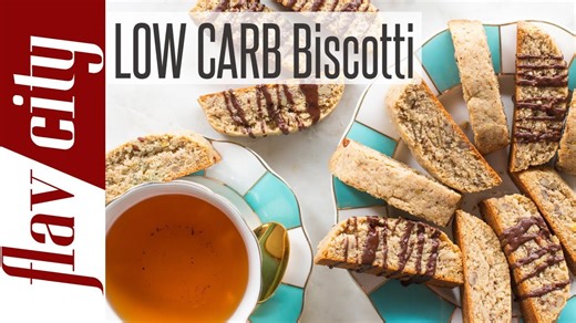 "Low Carb Dessert Biscotti - Sugar Free Keto Dessert Recipe, Vegan and Gluten Free"