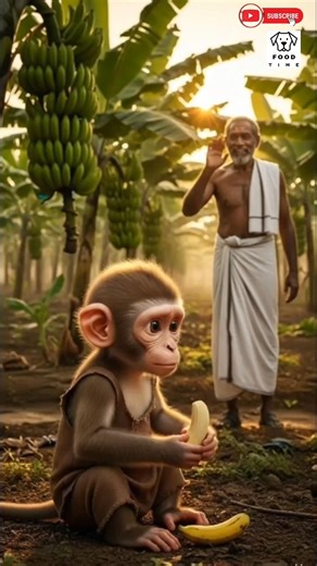 human beings real...... monkey very happy to eat bananas 😃