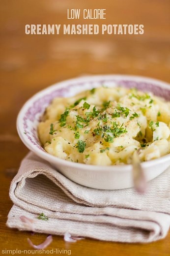 Creamy Low Calorie Mashed Potatoes | Simple Nourished Living