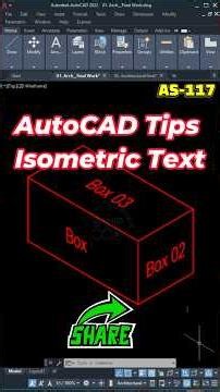 AS-117/How to Write Isometric Text in AutoCAD | Isometric Text Tutorial. #IsometricText #jahid360