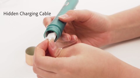 IPX7 Waterproof Sonicare Electric Toothbrush, 2-Hour Fast Charge with Intelligent Time Reminder, 5 Modes, 8 Brush Heads, Travel, Indoor, Outdoor, Blue