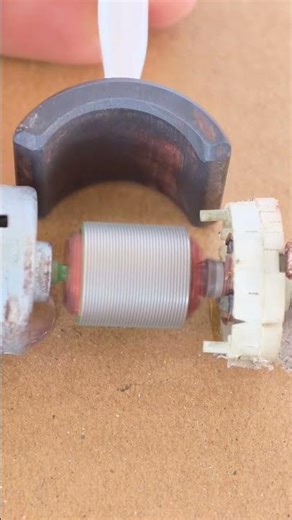 मेग्नेट 🧲 को चुंबक की मदत से स्पीड में घुमाया DC motor new project