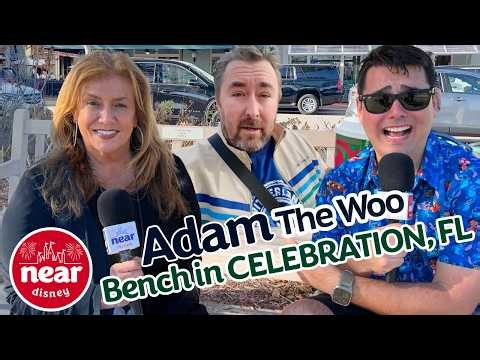 Celebration, FL honors ADAM THE WOO with a Bench in Downtown Celebration.