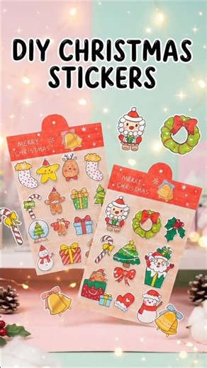 Easiest Christmas stickers 😍🔥| Handmade Stickers | christmas Diy part -6 #christmas #craft #diy