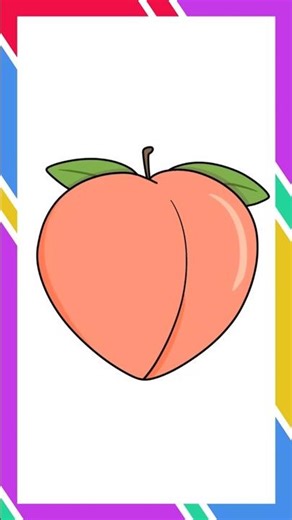 Drawing Peach Cartoon Easy