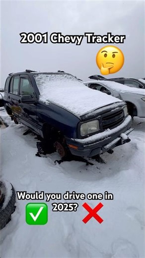 Would you drive a Chevy tracker? #chevy #junkyard #scrapyard #chevrolet #junk