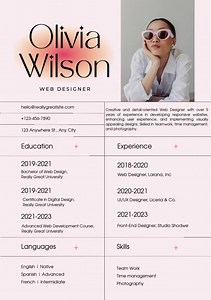 Modern Web Designer Resume Template - Etsy
